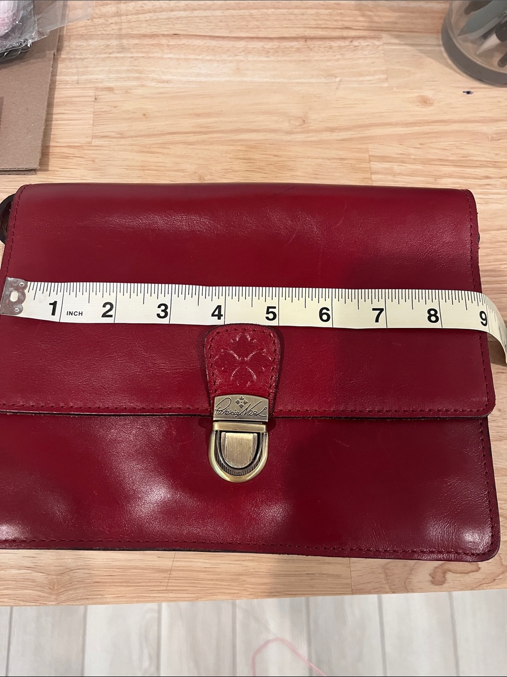 Patricia Nash Leather Crossbody Bag-Cherry Red-Gorgeous!!! - Picture 11 of 15